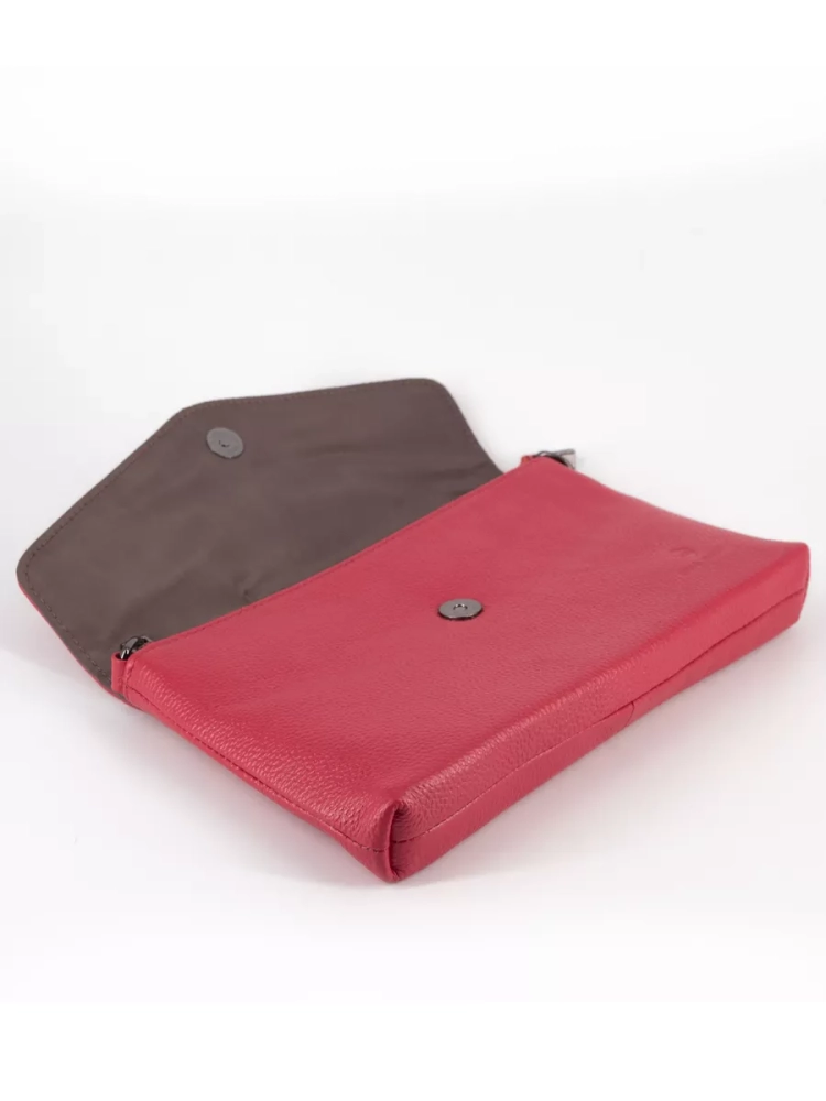 Клатч женский кожаный фуксия 8819