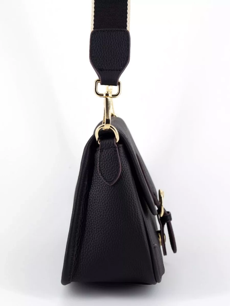 Женская кожаная сумка Paul Rayner black 6333