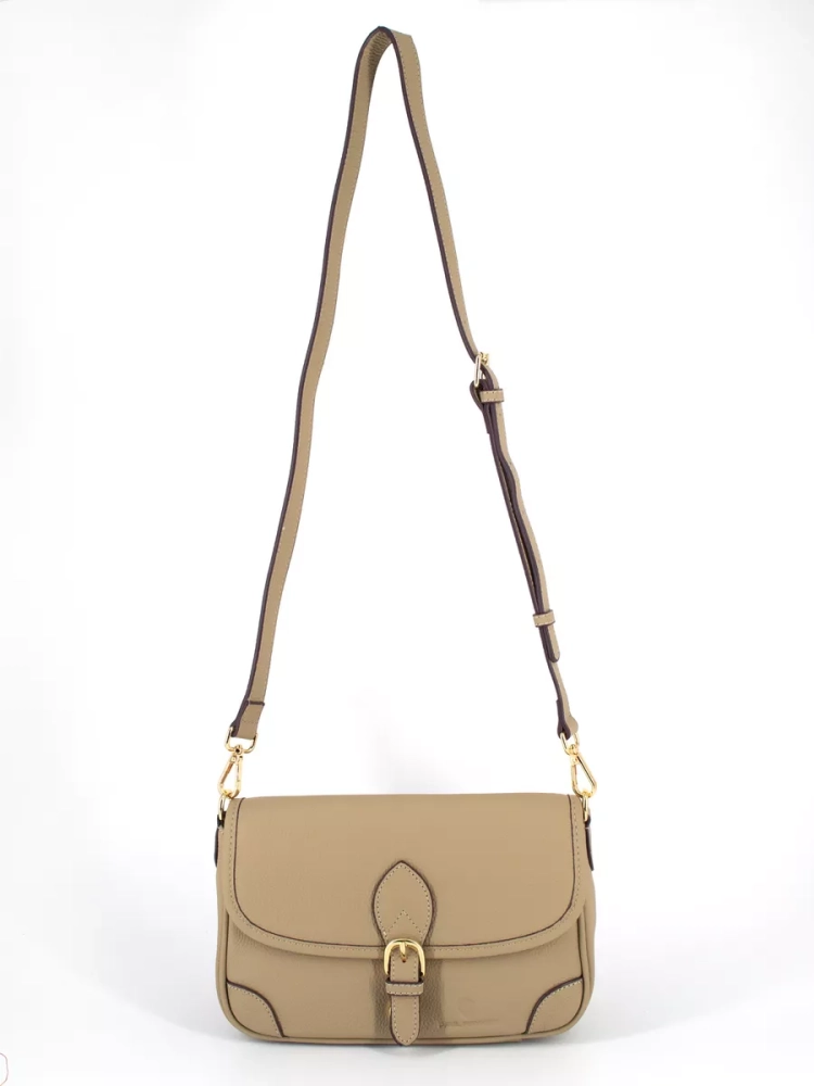 Женская кожаная сумка Paul Rayner beige 6333