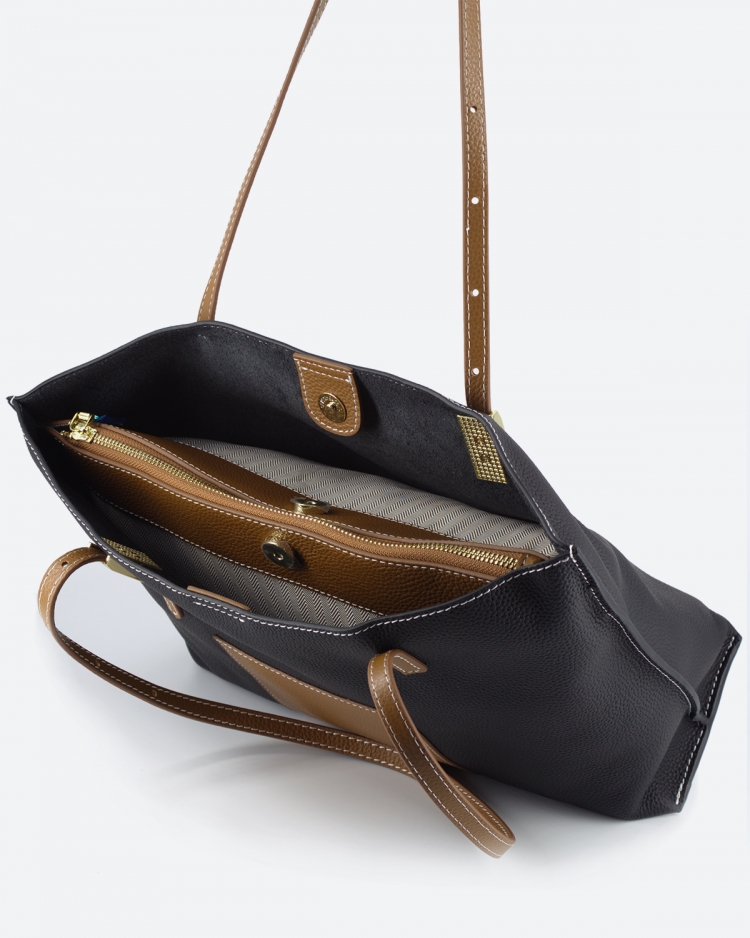 Женская сумка шоппер черная Paul Rayner black