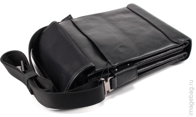 Сумка планшет из черной натуральной кожи Paul Rayner 0037836-4