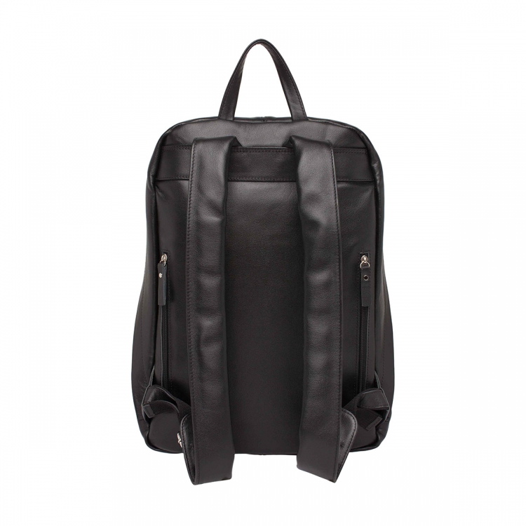 Рюкзак кожаный Adams Dark Black