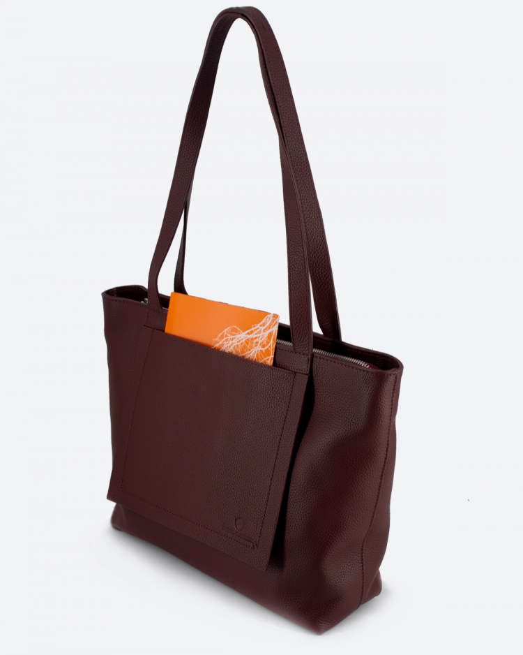 Сумка женская шоппер Paul Rayner burgundy 3188