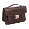 Вместительная барсетка мужская кожаная Clark Brown