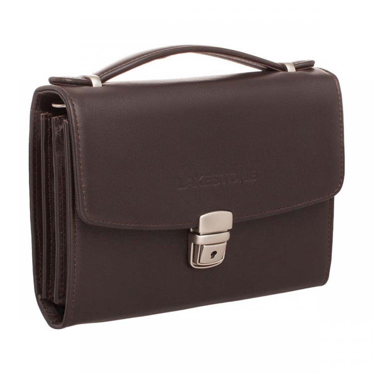 Элегантная коричневая барсетка мужская Evans Brown