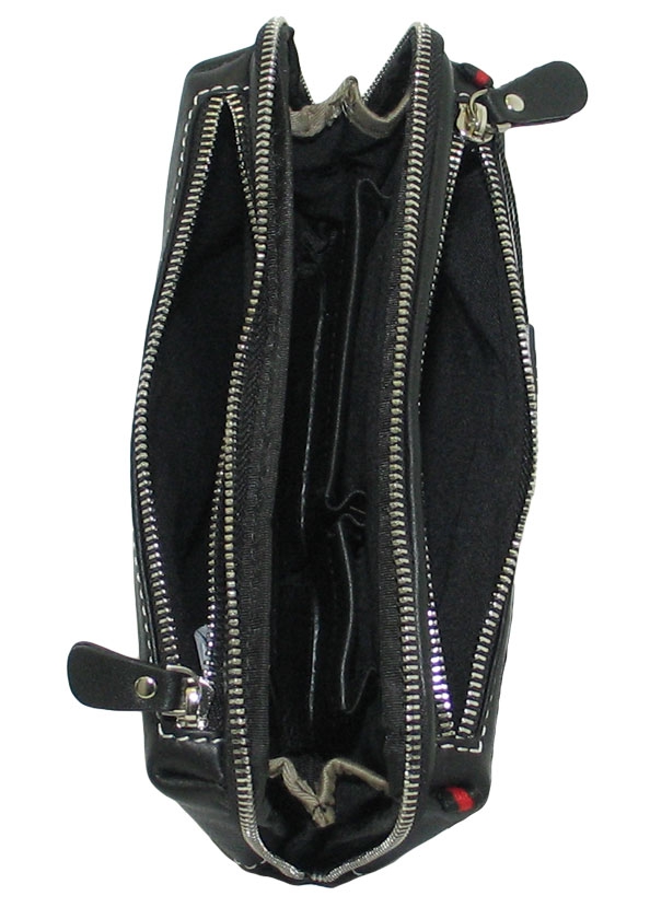 Кожаная мужская барсетка с короткой ручкой IP Collection 80118-741.3