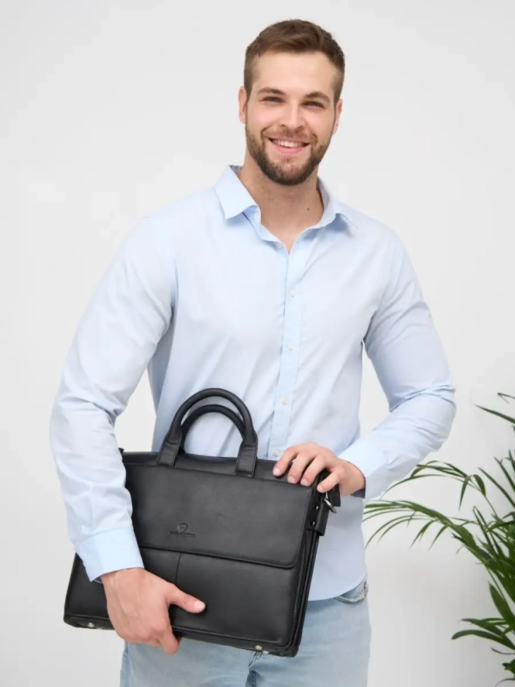 Деловая кожаная сумка Paul Rayner 0777826-1