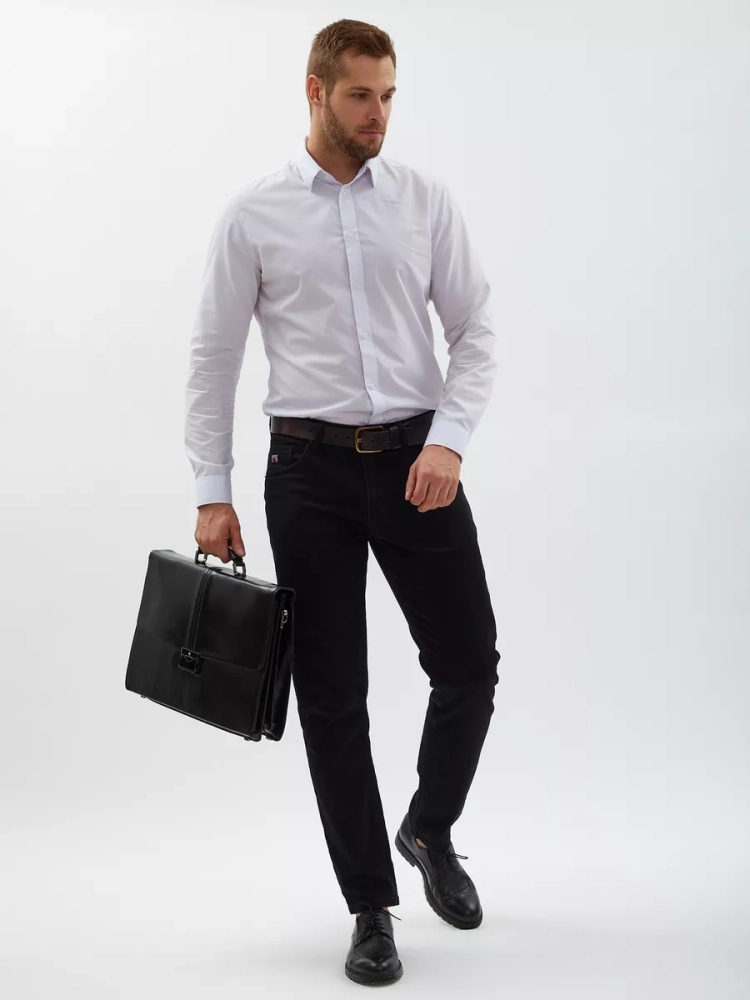 Деловой мужской кожаный портфель для документов и ноутбука с кодовым замком Paul Rayner 1-9504-1