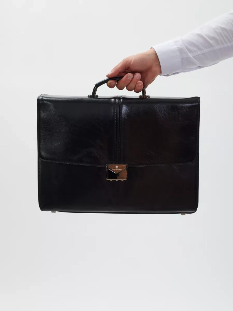 Деловой мужской кожаный портфель для документов и ноутбука с кодовым замком Paul Rayner 1-9504-1