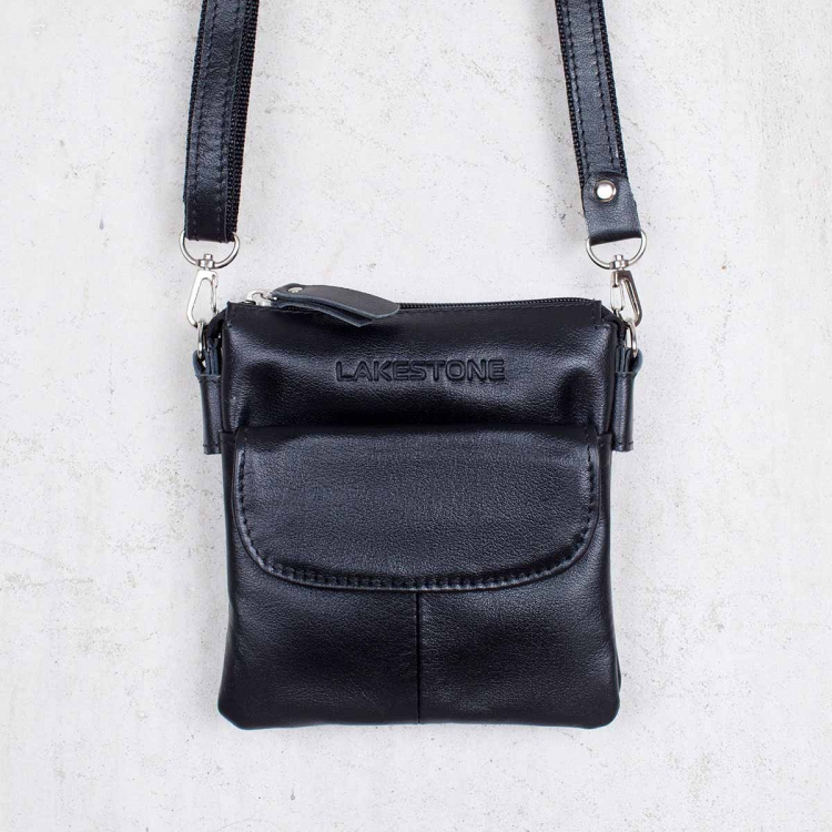 Кожаная маленькая сумка через плечо Osborne Black