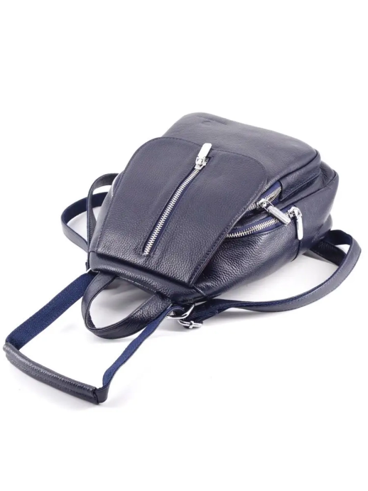 Рюкзак женский кожаный Paul Rayner синий 1031