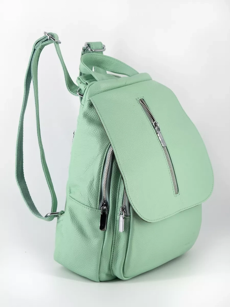 Рюкзак женский кожаный Paul Rayner мятный 1031