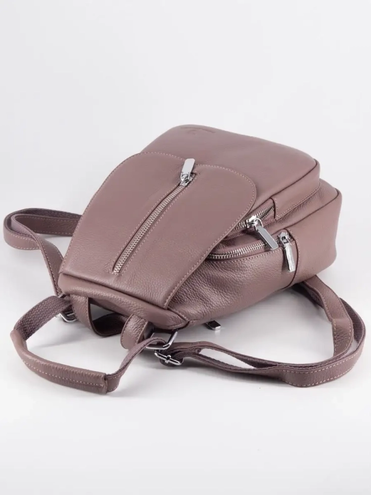 Рюкзак женский кожаный маленький Paul Rayner розовый 1031-1