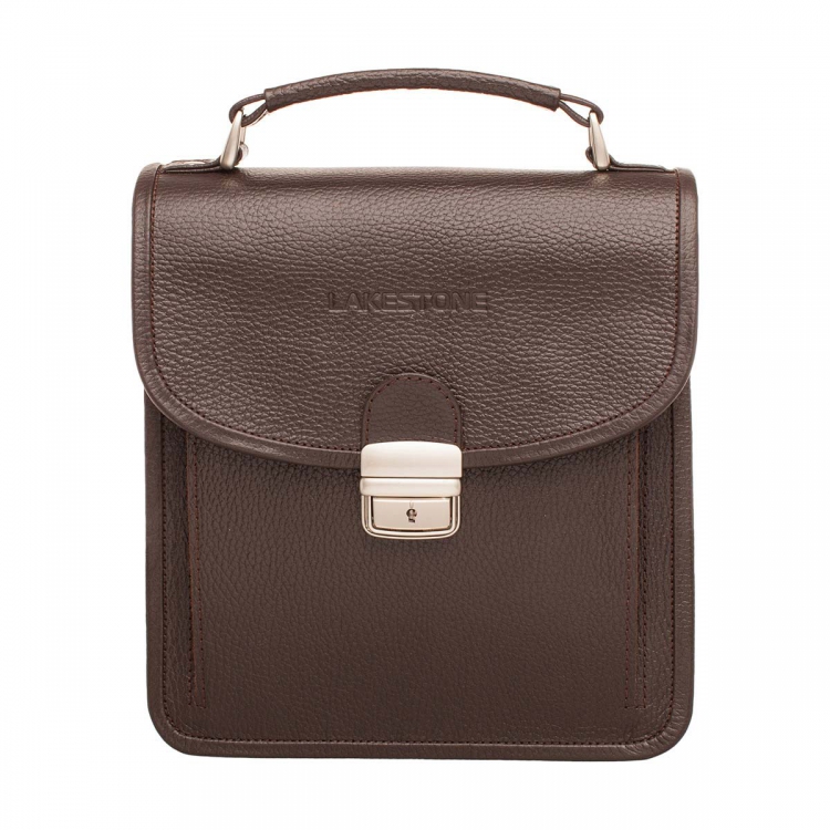 Компактный коричневый мужской портфель Bishop Brown