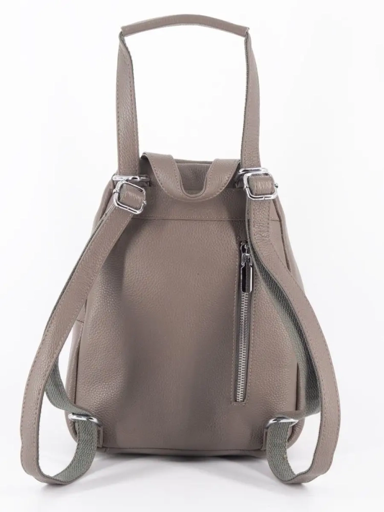 Рюкзак женский кожаный маленький Paul Rayner серый 1031-1