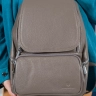 Женский кожаный городской рюкзак PR серый 1029