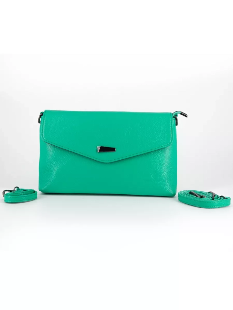 Клатч женский кожаный мятный 8819