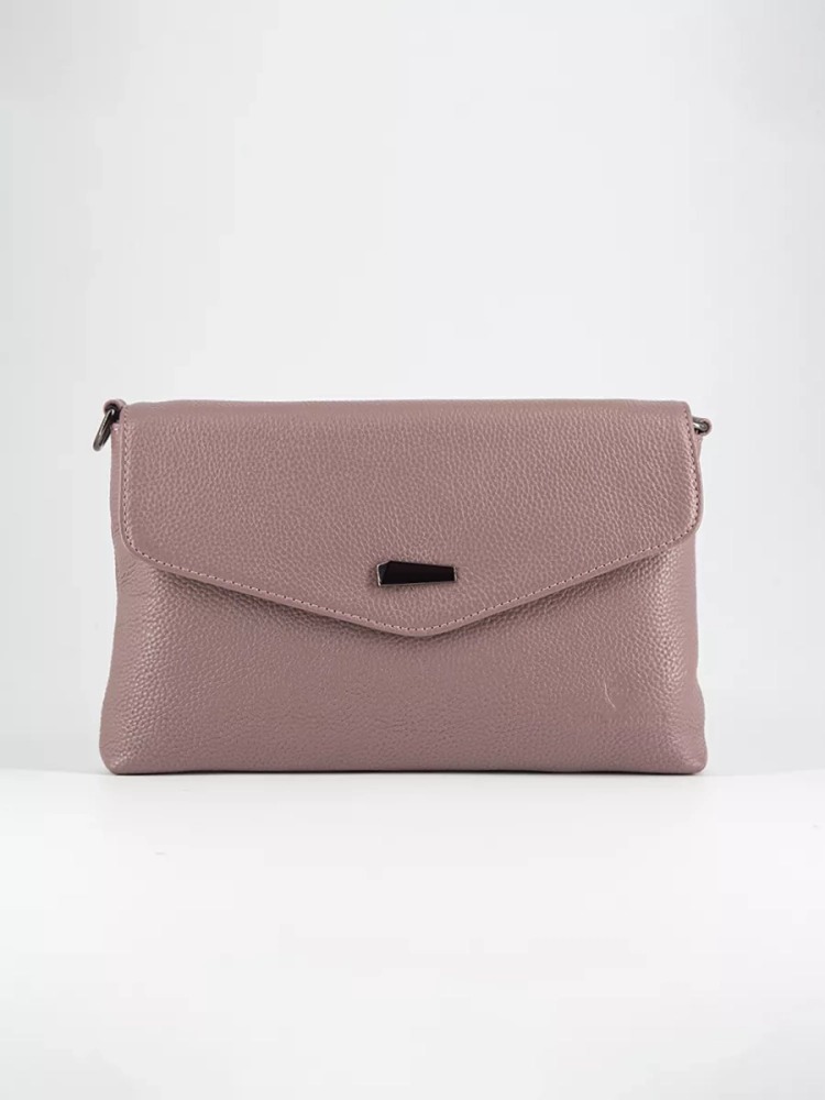 Клатч женский кожаный розовый 8819