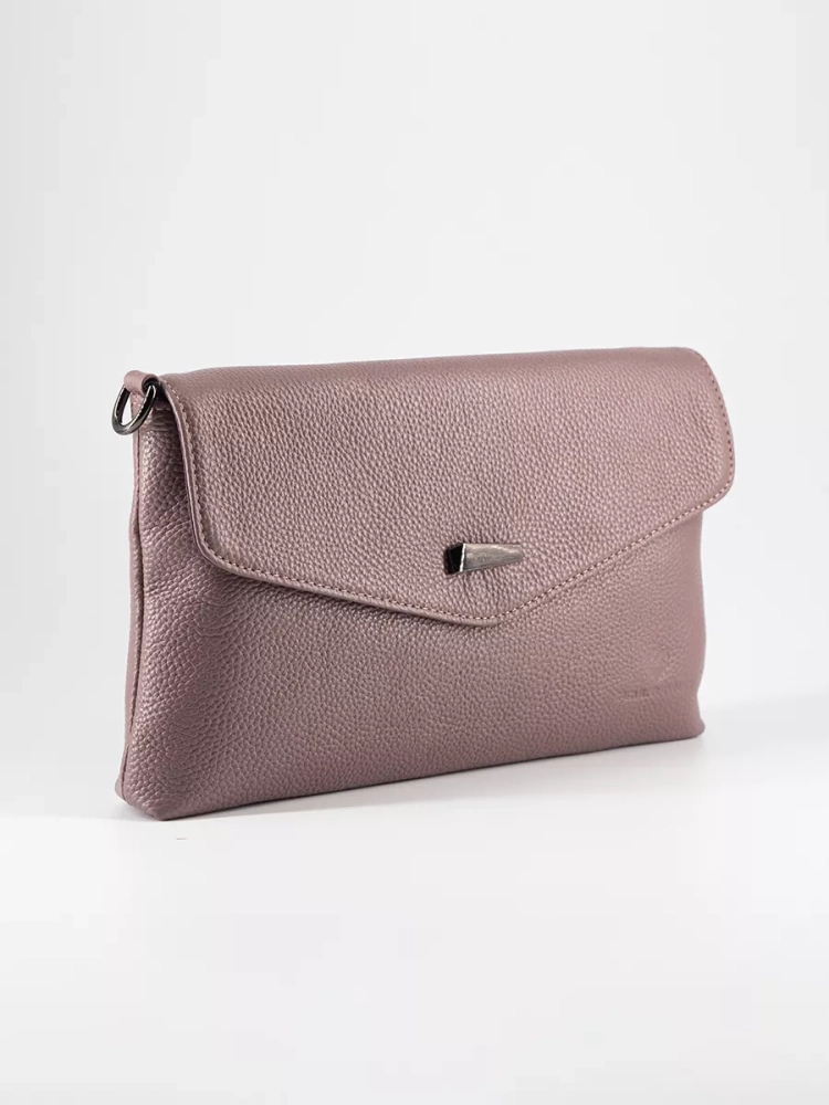 Клатч женский кожаный розовый 8819