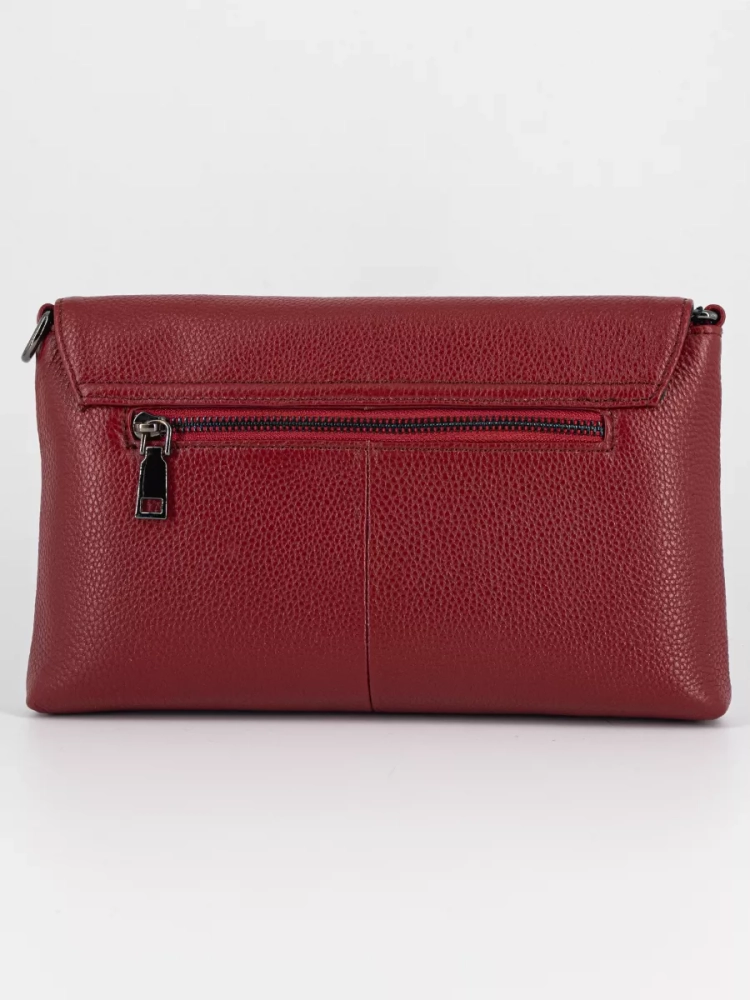 Клатч женский кожаный красный 8819